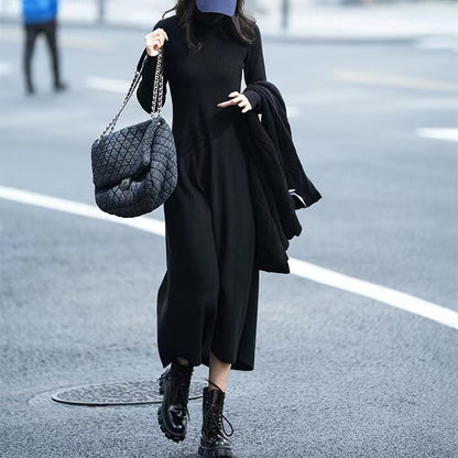 Robe en tricot à manches longues pour dames Chic und Stil