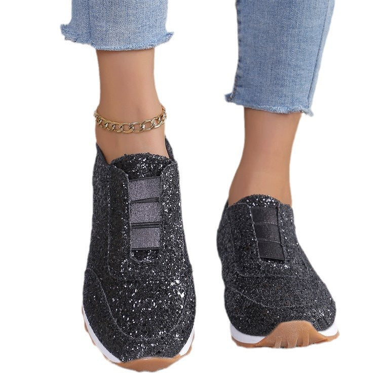 Baskets à Enfiler Brillantes Chic und Stil pour Femmes