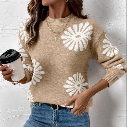Pull en maille pour femmes avec un design floral Chic und Stil