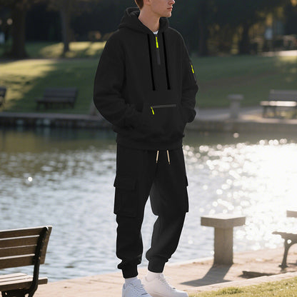 Men's sporty hoodie set and pants with practical pockets Chic and Style