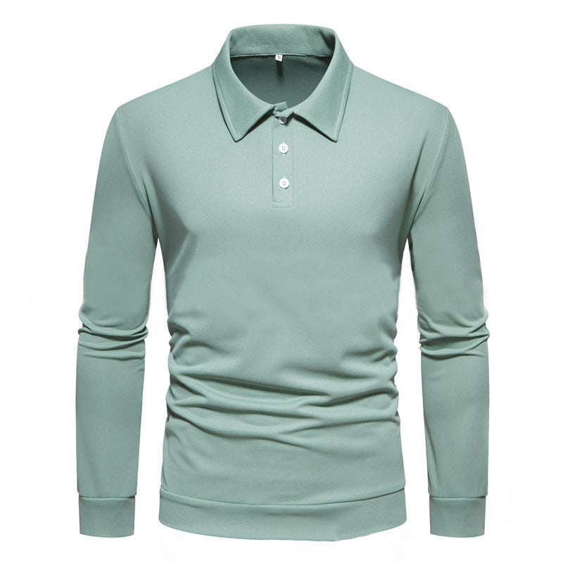 Chemise polo à manches longues pour hommes en tissu respirant avec des détails de boutons modernes Chic und Stil