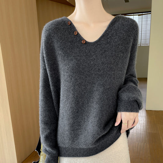 Pull décontracté pour femmes avec des détails de bouton discrets Chic und Stil