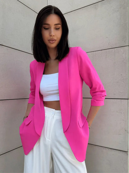 Dames Blazer moderne avec coupe élégante et poches latérales Chic und Stil