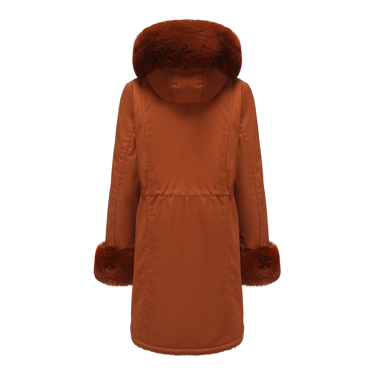 Dames élégante Parkajacke avec luxueux garniture en fausse fourrure Chic und Stil