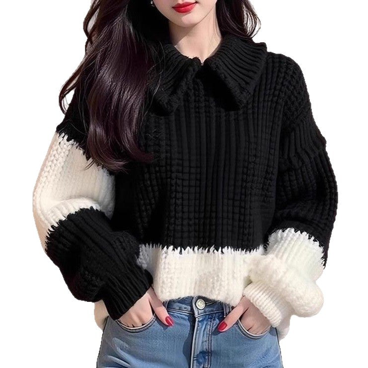 Pull en tricot élégant pour femmes avec col chic Chic & Stil