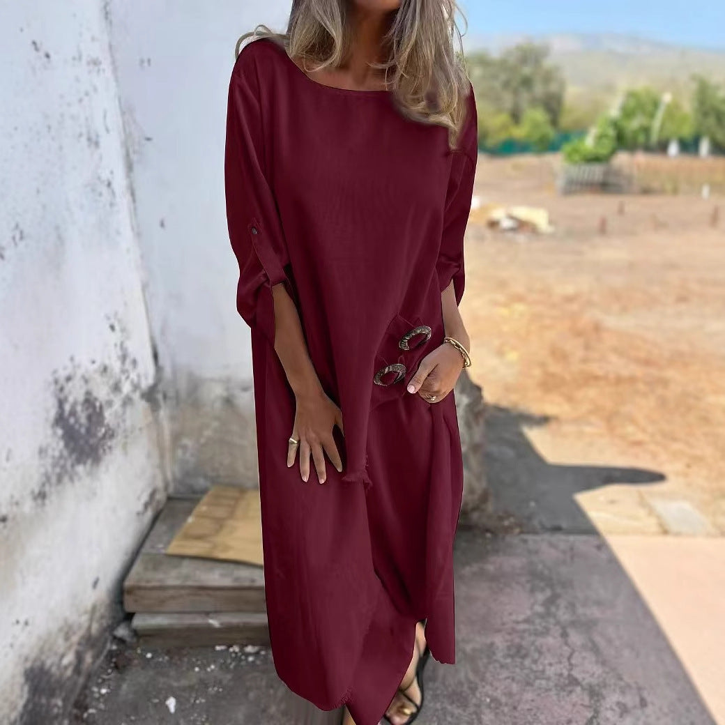 Robe de plage oversize pour femmes avec détails de boutons Chic und Stil