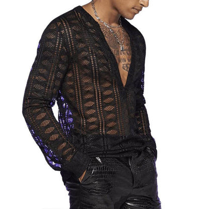 Blouse longue à manches transparentes pour femmes en matériau léger Chic und Stil