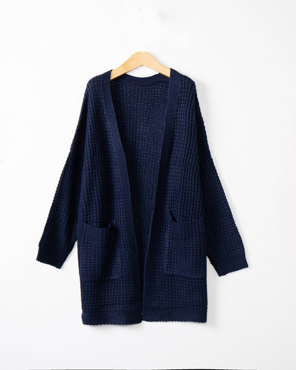 Cardigan en tricot décontracté pour femmes avec poches et coupe ouverte Chic und Stil