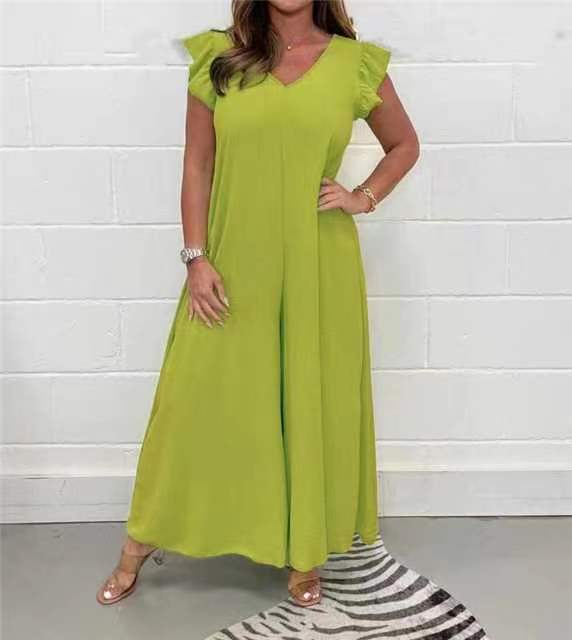 Dames combinaison ample avec décolleté en V Chic und Stil