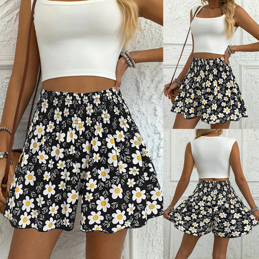 Shorts Chic und Stil à coupe décontractée imprimé floral pour femmes