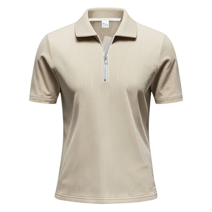 Polo sportif pour hommes à manches courtes avec fermeture éclair Chic und Stil