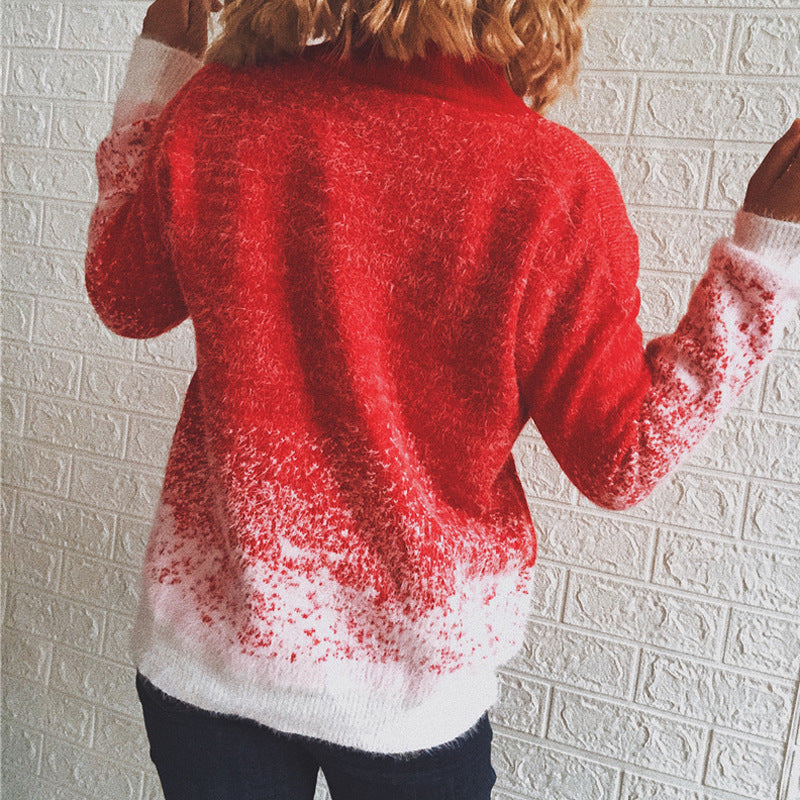 Pull en tricot festif pour femmes avec motif de flocons de neige hivernaux Chic und Stil