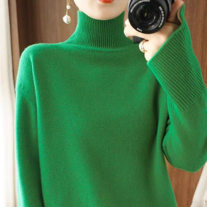 Casual turtleneck pullover for women in fine knit Chic und Stil
