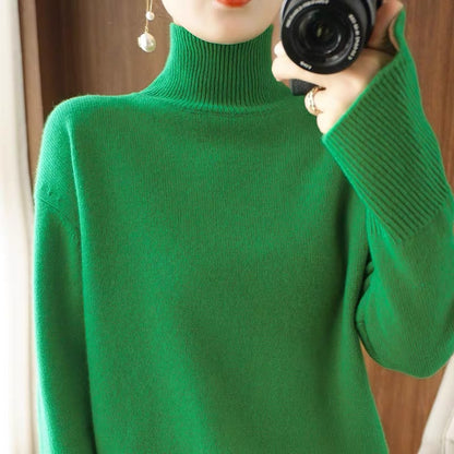 Casual turtleneck pullover for women in fine knit Chic und Stil
