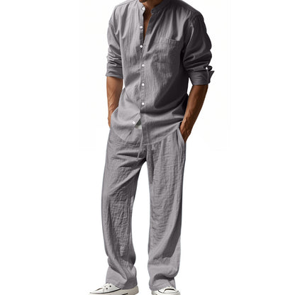 Costume en lin décontracté pour homme à coupe ample Chic und Stil