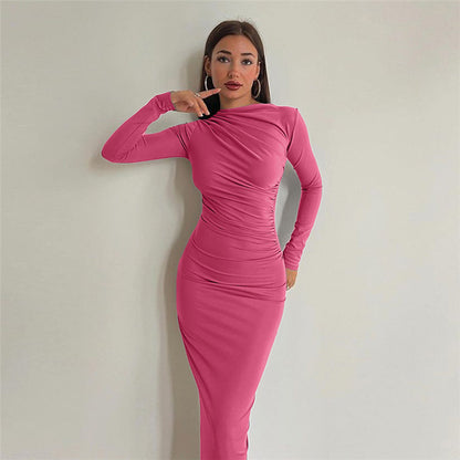Dames Robe longue à manches raffinées avec coupe cintrée Chic und Stil