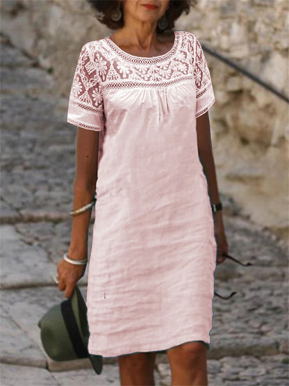Robe A-line brodée pour femmes Chic und Stil