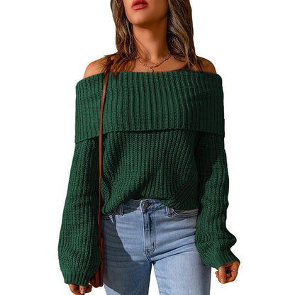 Pull en tricot off-shoulder pour femmes à coupe ample Chic und Stil