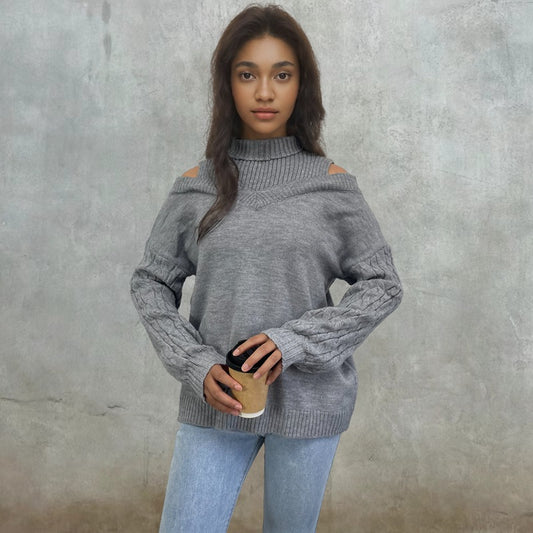 Pull à manches longues pour femmes avec un design sans épaules et une coupe oversize à la mode Chic und Still