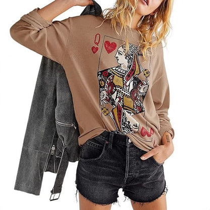 Chemisier à manches longues pour dames avec motif royal Chic und Stil