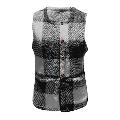 Dames Gilet en Tartan Douillet Chic und Stil
