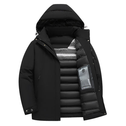 Functional insulated jacket for men with hood and water-repellent properties Chic and Style