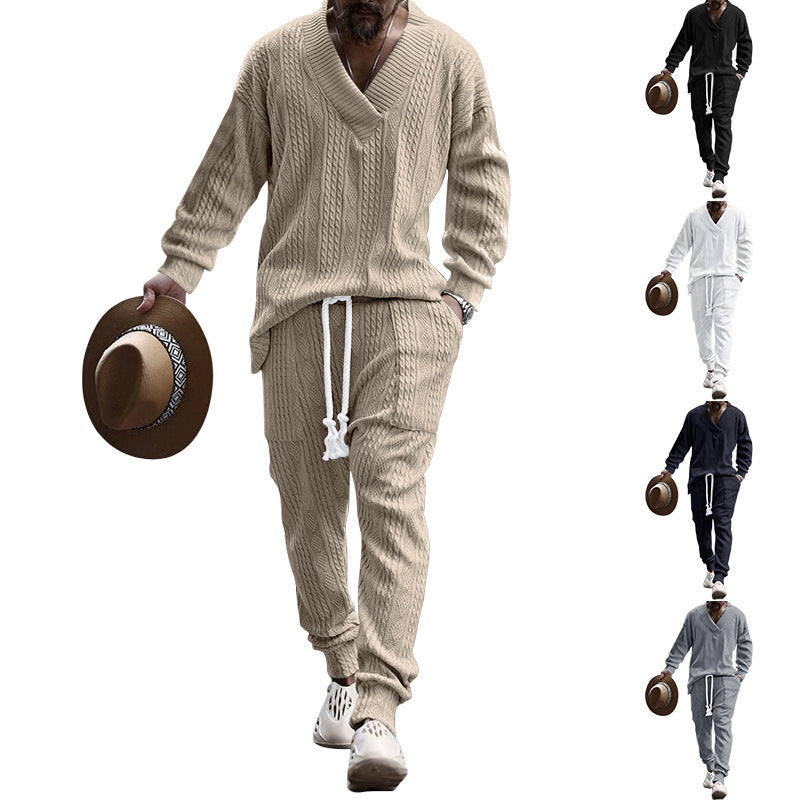 Costume tricot homme avec décolleté en V et taille élastique Chic und Stil