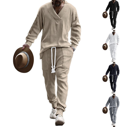 Costume tricot homme avec décolleté en V et taille élastique Chic und Stil