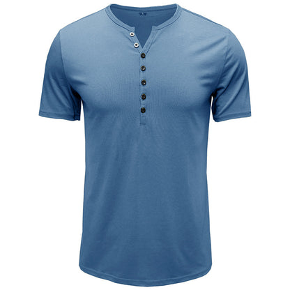 T-shirt Henley à manches courtes pour hommes Chic und Stil