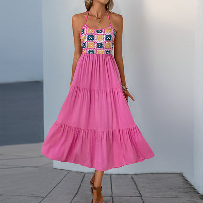 Femme Chic Robe Maxi à volants inspirée du Boho Chic und Stil