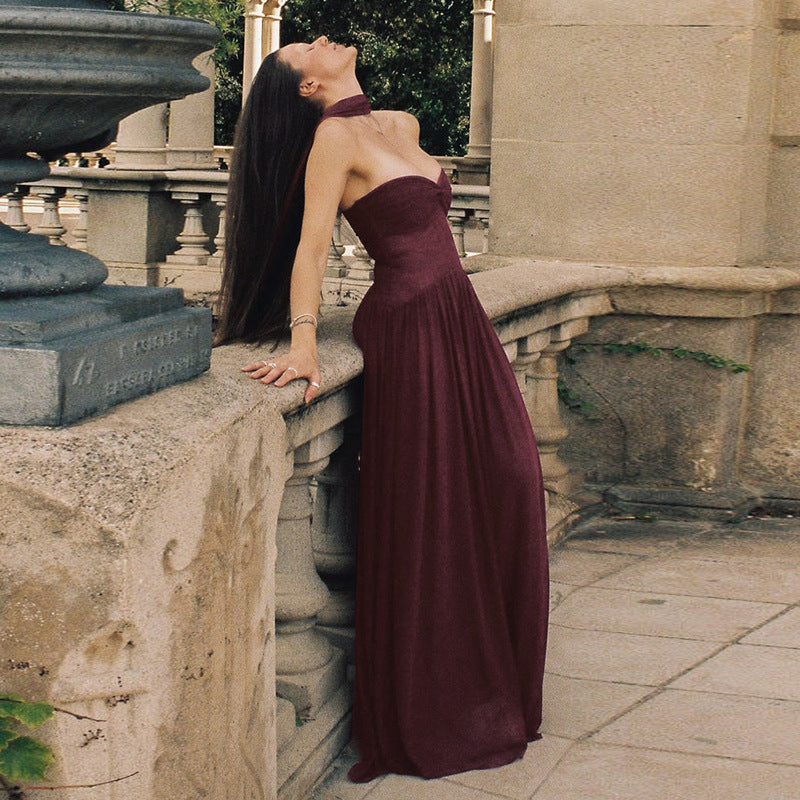 Dames Robe Maxi Chiffon Élégante Chic und Stil