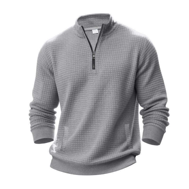 Sporty fleece pullover for men with half-zip Chic und Stil