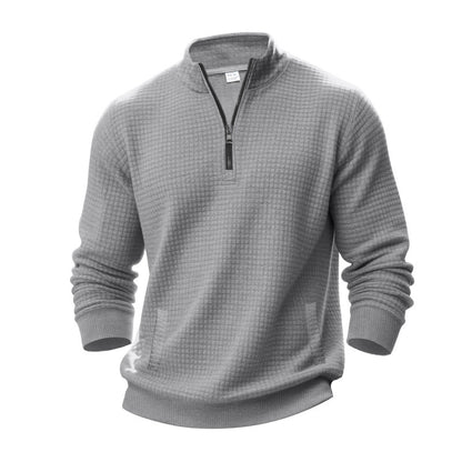 Sporty fleece pullover for men with half-zip Chic und Stil