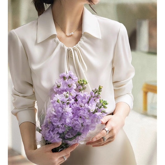 Blouse Élégante à Nœud pour Femmes Chic und Stil