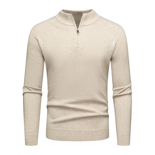 Pull mode pour hommes avec une courte fermeture éclair Chic und Stil