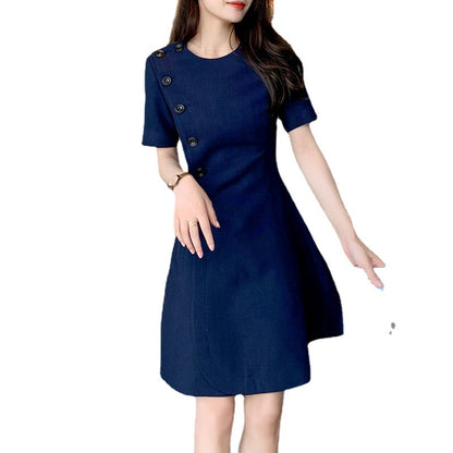 Robe A-Ligne Boutonnée pour Femmes Chic und Stil