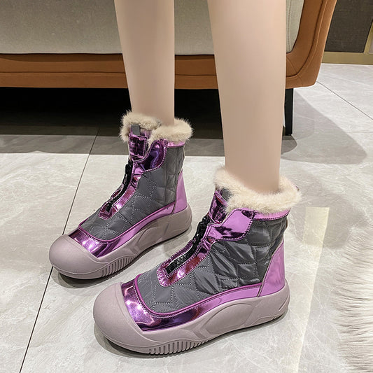 Bottes d'hiver isolées pour femmes avec doublure chaude confortable Chic und Stil