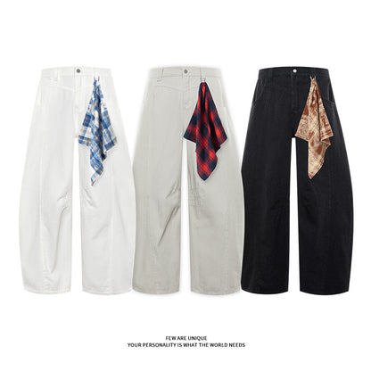 Women High Waist Wide Cut Pants with Chic and Stylish Accessory
