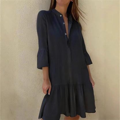 Robe chemise pour femmes avec volants Chic und Stil