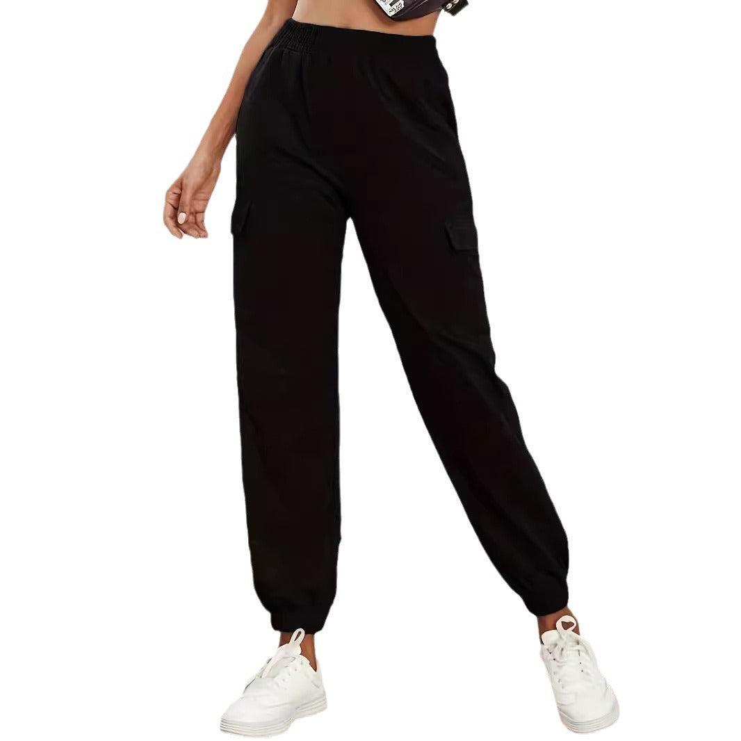 Pantalon cargo pour femmes avec taille élastique et poches pratiques Chic und Stil
