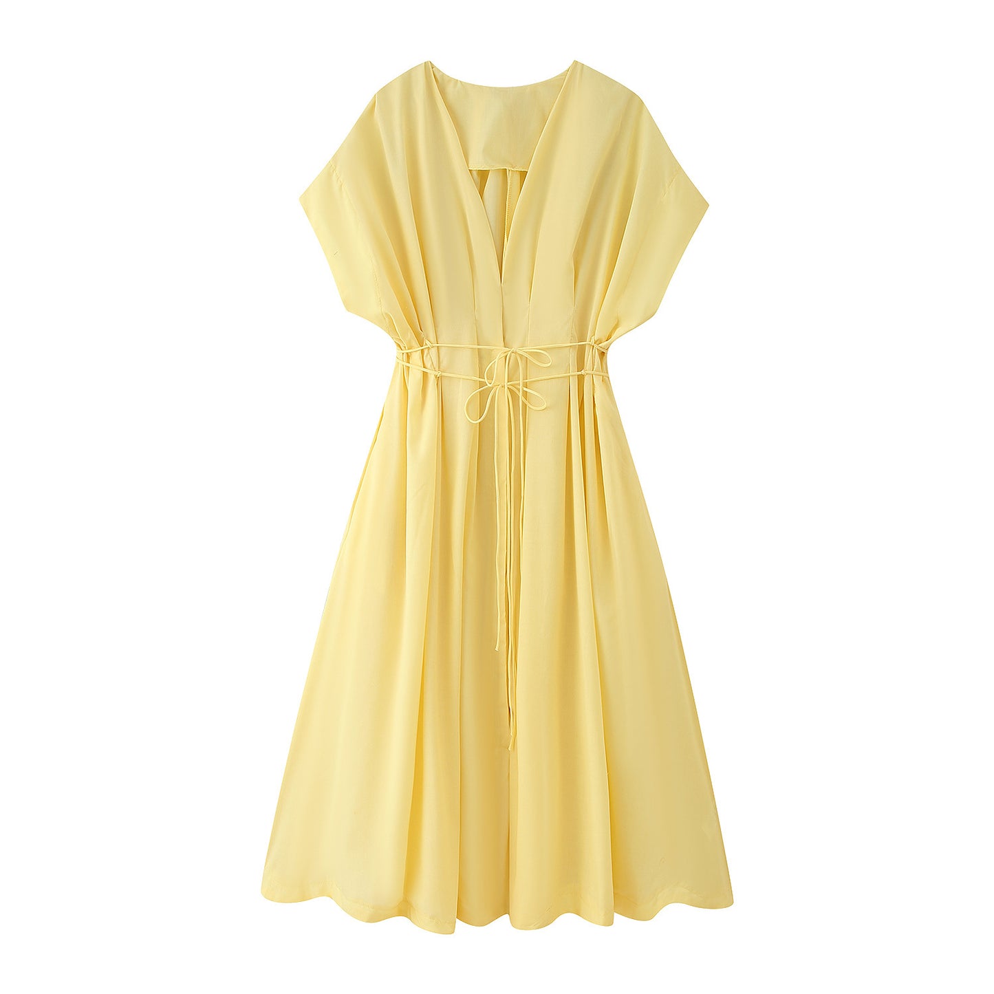 Robe midi pour femmes avec un élégant effet wrap et une coupe fluide Chic und Stil