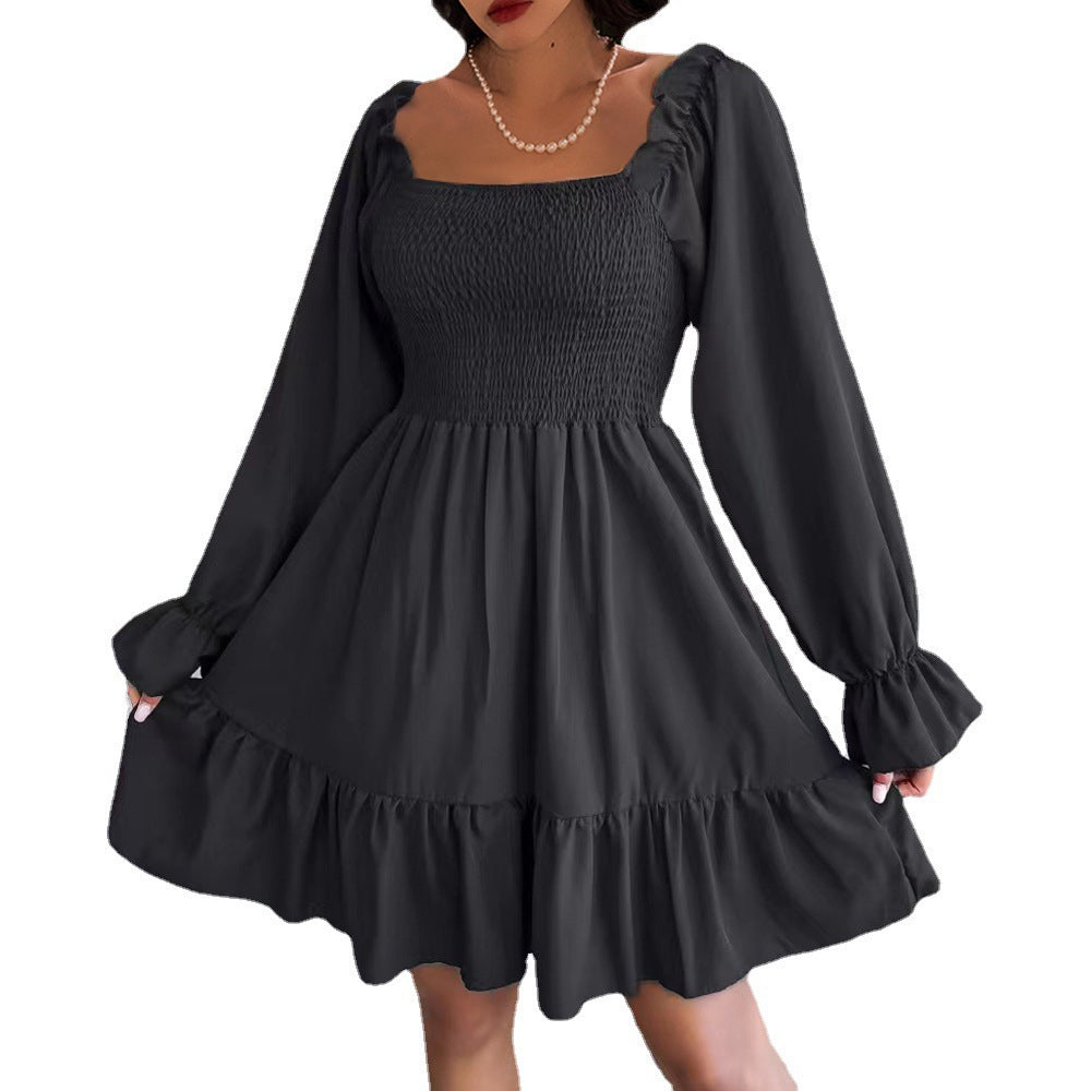 Robe courte légère pour femmes avec volants et manches bouffantes Chic und Stil