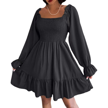 Robe courte légère pour femmes avec volants et manches bouffantes Chic und Stil