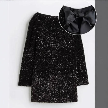 Robe Mini Pailletée Brillante Chic und Stil