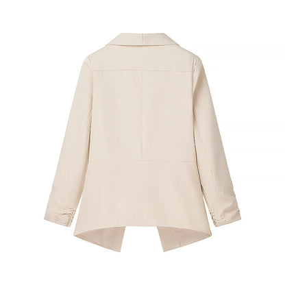 Elegant blazer jacket for ladies with a casual cut and trendy lapels Chic und Stil