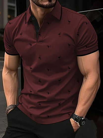 Chemise polo pour homme à manches courtes et motif Chic und Stil