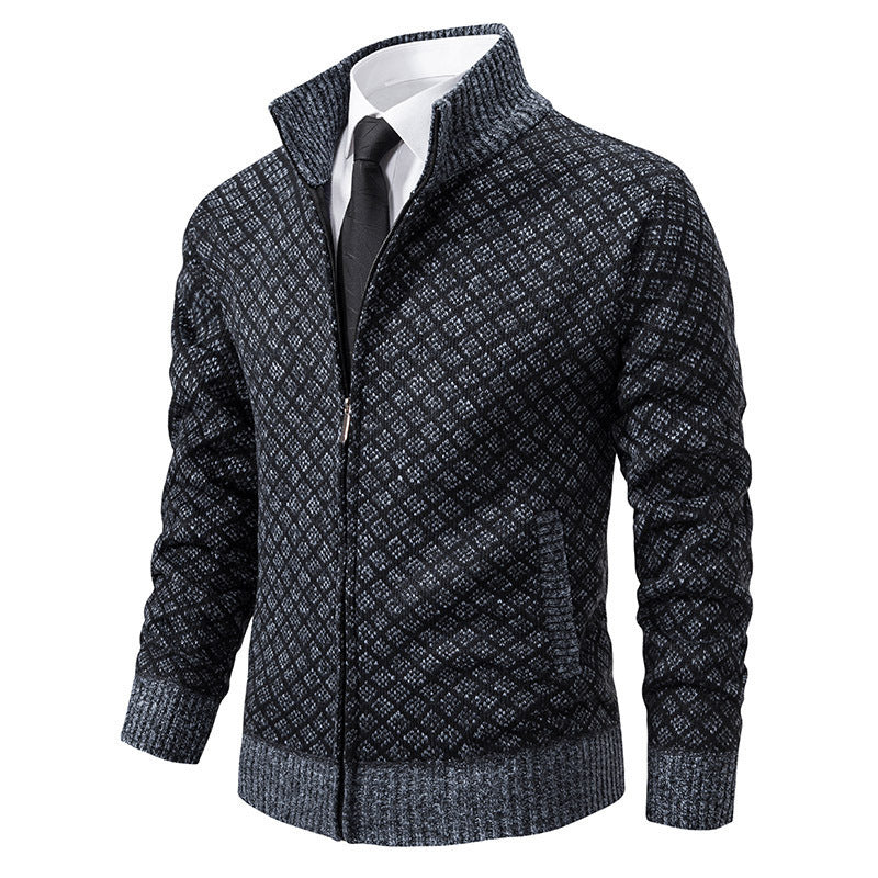 Dames élégant cardigan avec col montant Chic und Stil