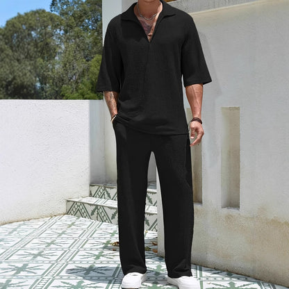 Hommes Ensemble de Lounge Détendu Texturé Chic und Stil