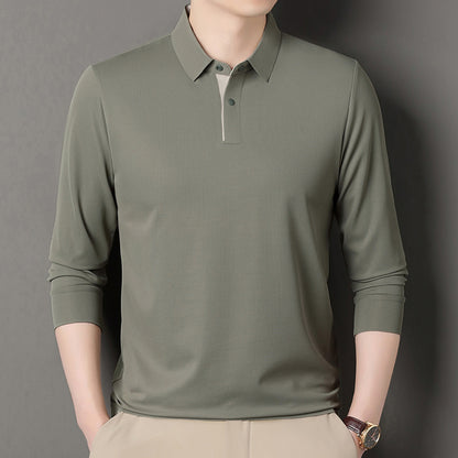 Men's 3/4 Sleeve Polo in Breathable Functional Fabric Chic and Style