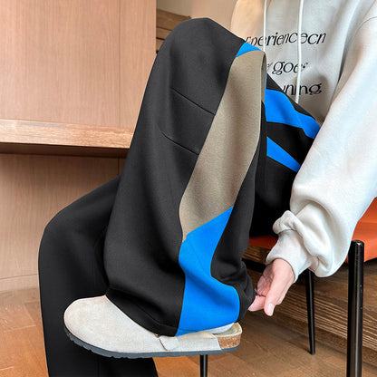 Women Casual Loose Fit Jogging Pants with Contrast Stripes on the Sides Chic and Style